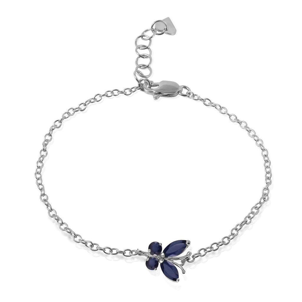 0.6 Carat 14K Rose Gold Butterfly Bracelet Sapphire