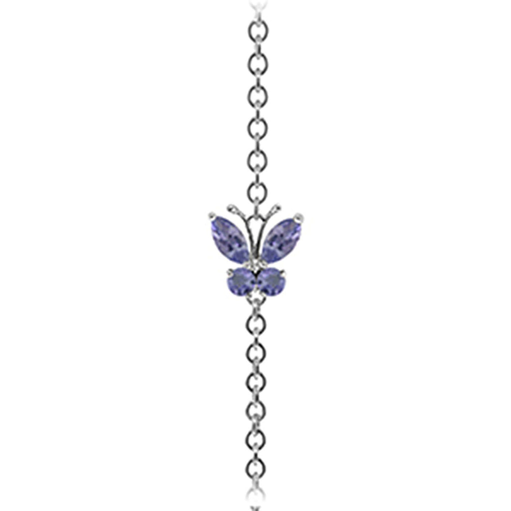 0.6 Carat 14K Rose Gold Butterfly Bracelet Tanzanite