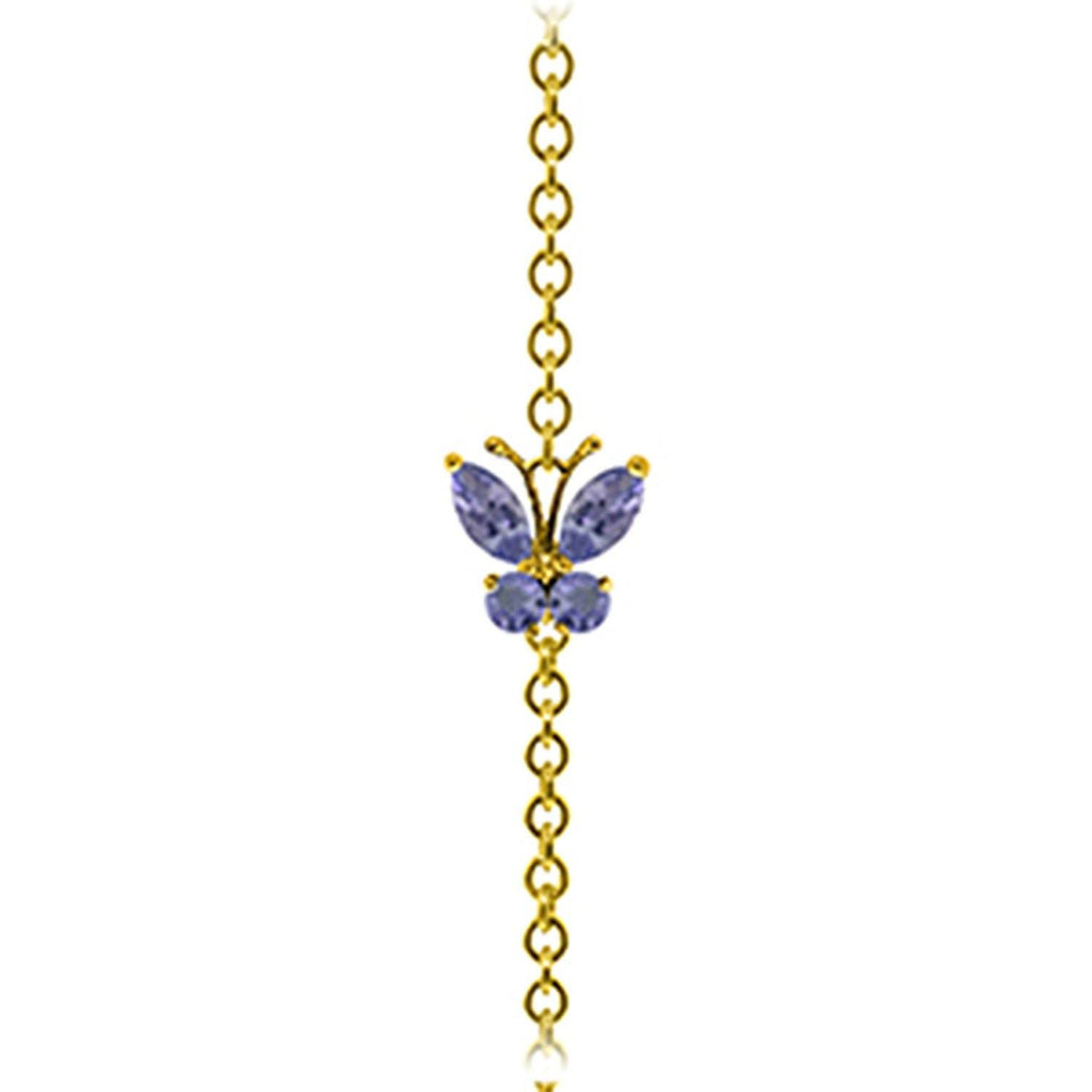 0.6 Carat 14K Rose Gold Butterfly Bracelet Tanzanite