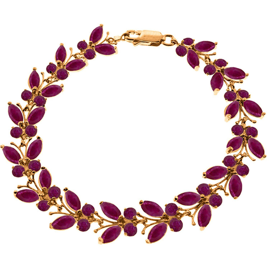 14K Rose Gold Butterfly Bracelet w/ Natural Rubies