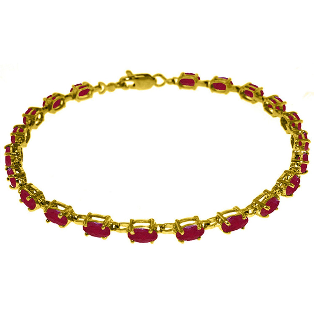 14K Rose Gold Tennis Bracelet w/ Natural Rubies
