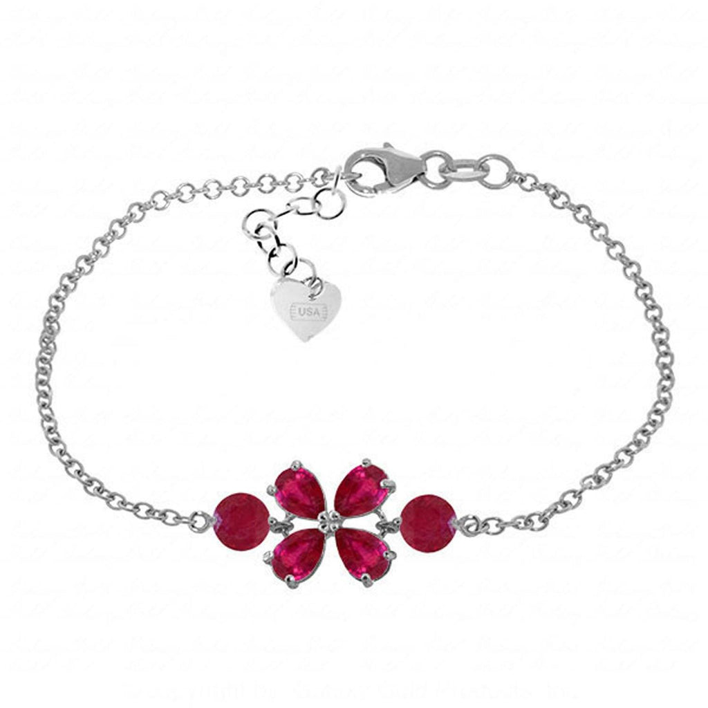 3.15 Carat 14K Rose Gold Bracelet Natural Ruby