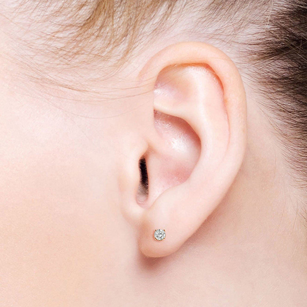 0.3 Carat 14K Rose Gold Stud Earrings 0.30 Carat Natural Diamond