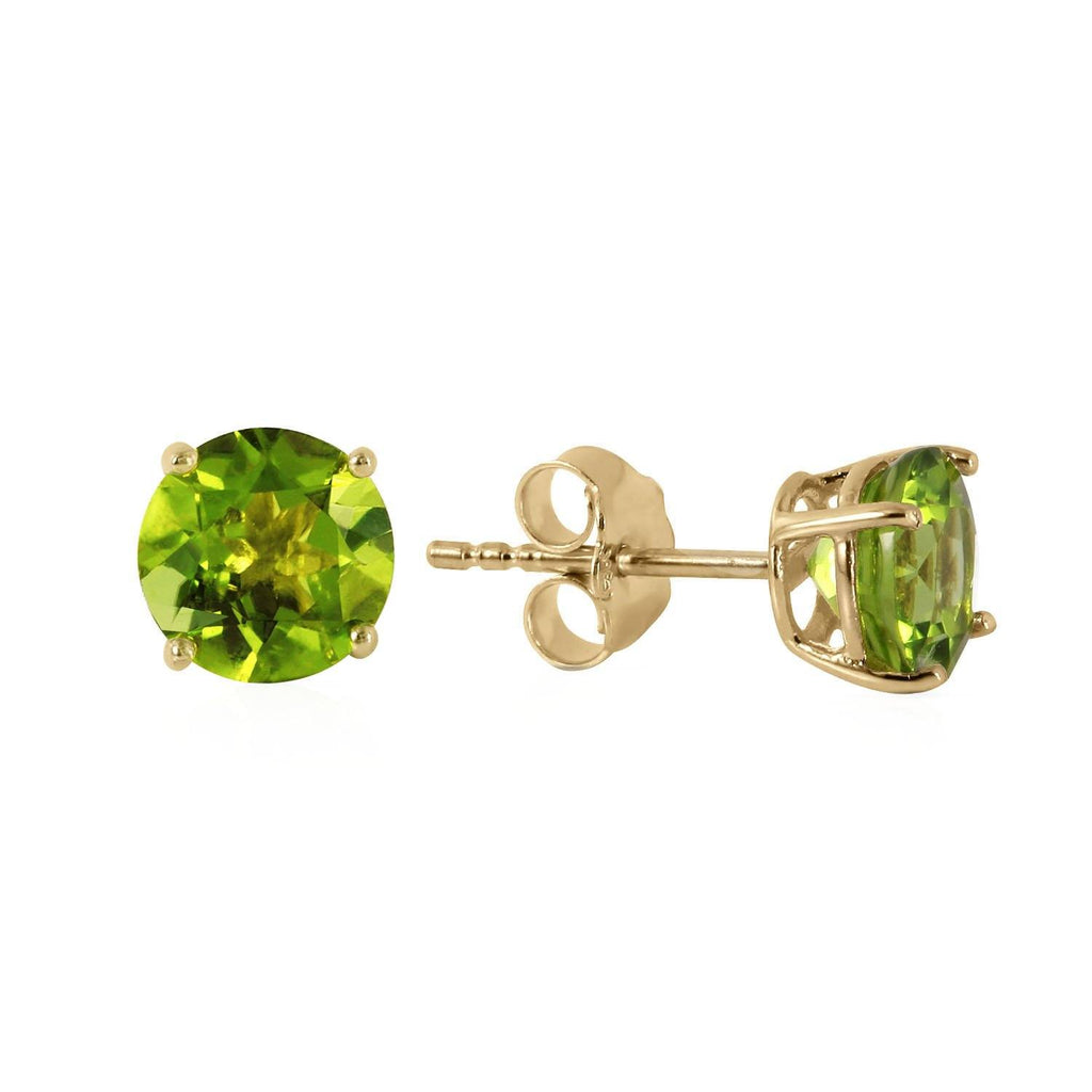 0.95 Carat 14K Gold Fire And Determination Peridot Earrings
