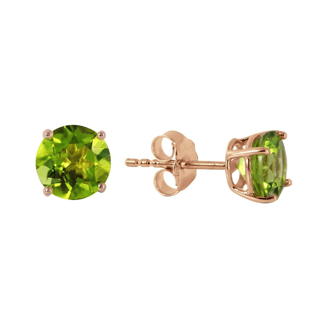 0.95 Carat 14K Gold Fire And Determination Peridot Earrings