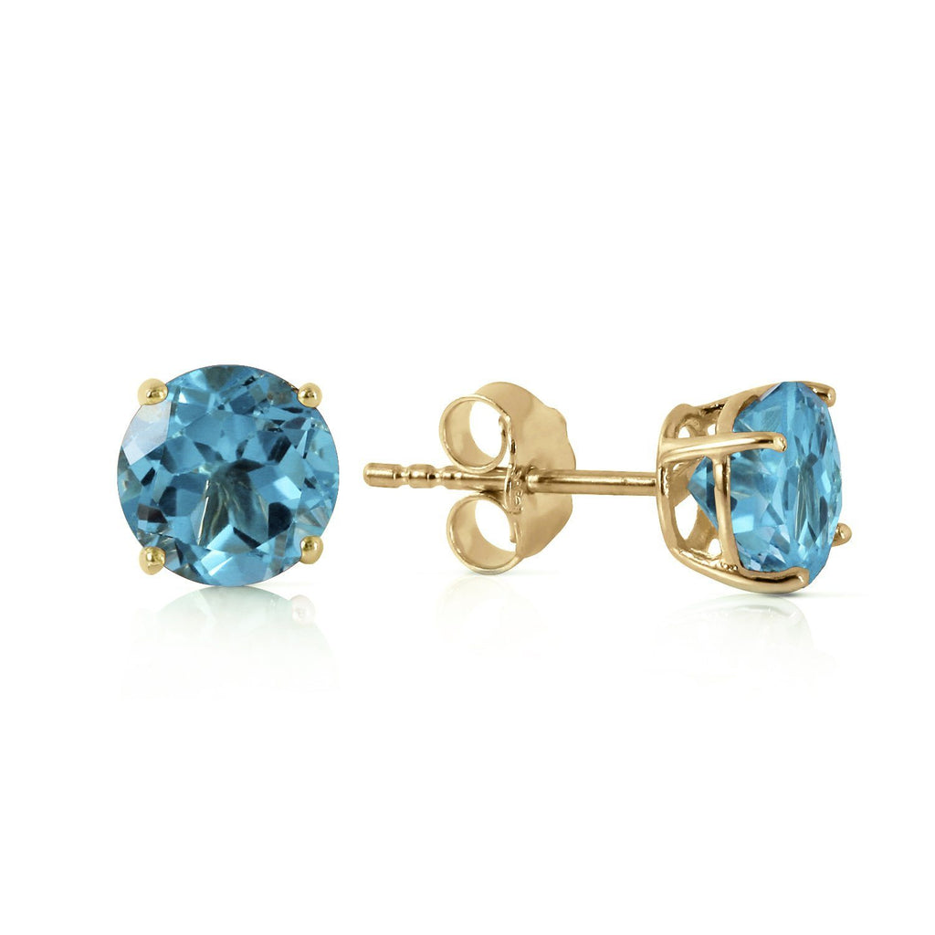 0.95 Carat 14K Gold Honored Guest Blue Topaz Earrings