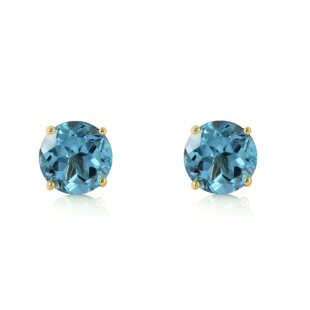 0.95 Carat 14K Rose Gold Petite Blue Topaz Stud Earrings