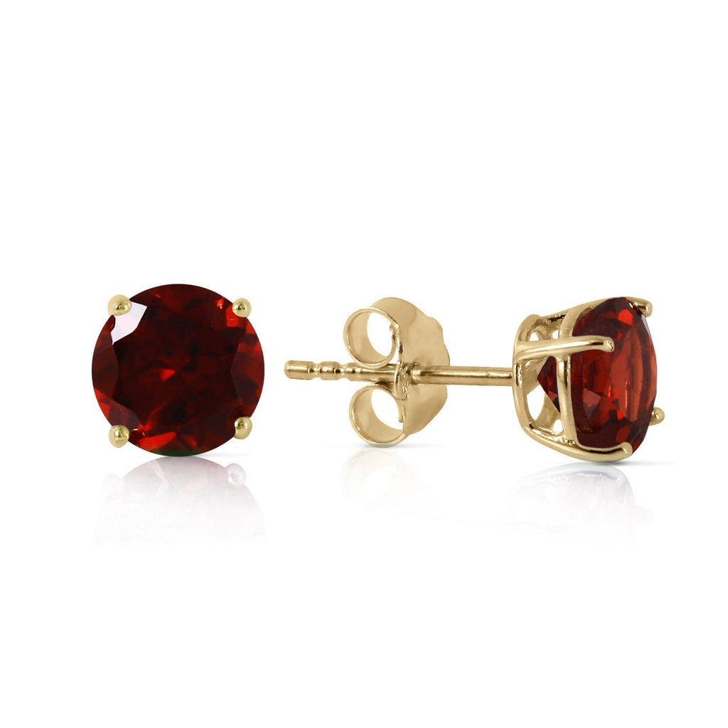 0.95 Carat 14K Rose Gold Petite Garnet Stud Earrings