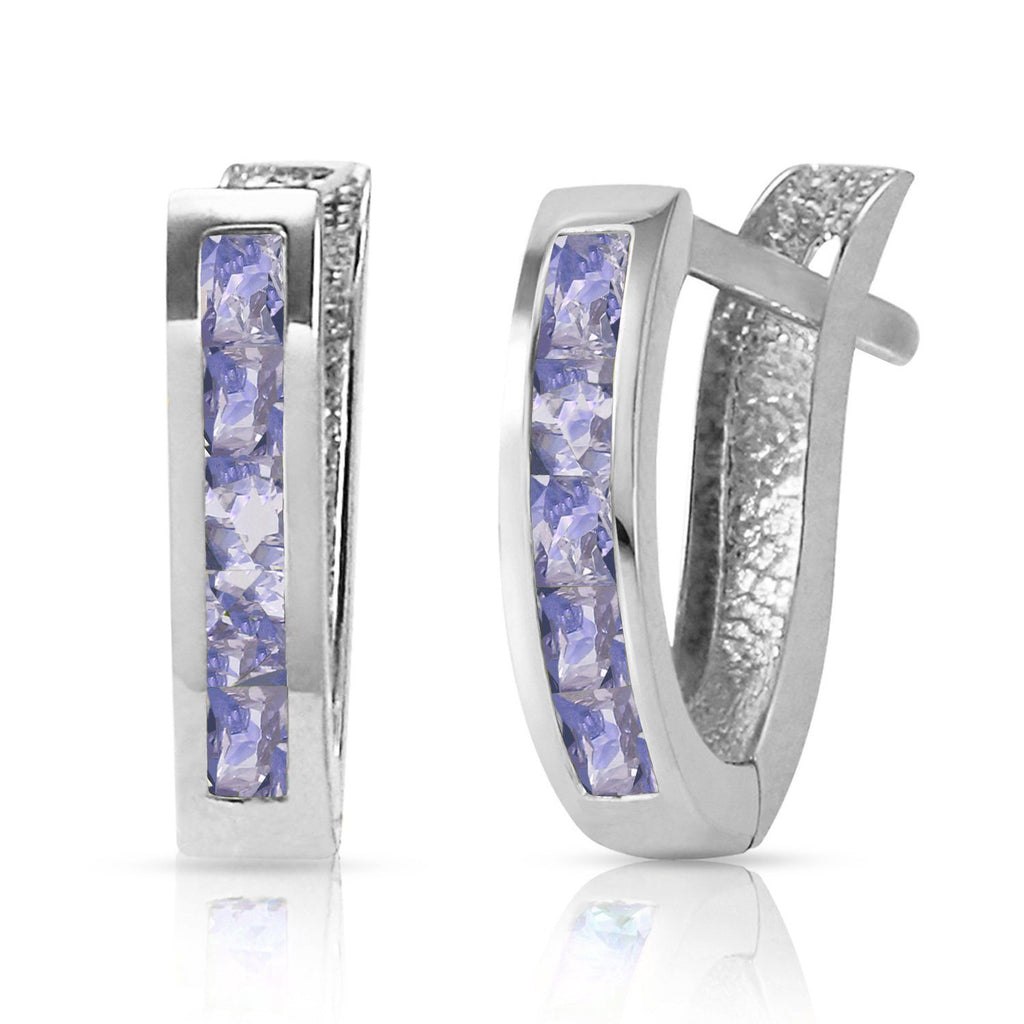 0.95 Carat 14K White Gold Consequences Tanzanite Earrings
