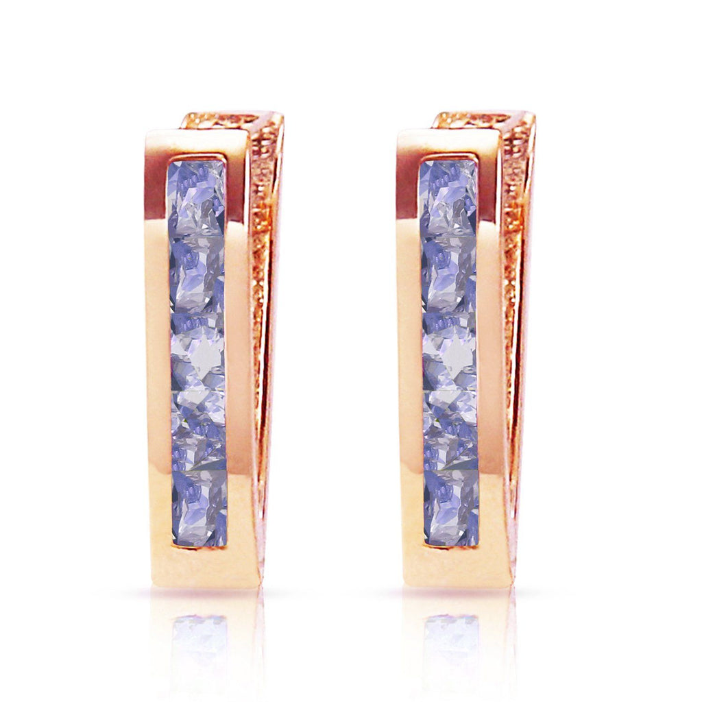 0.95 Carat 14K White Gold Consequences Tanzanite Earrings