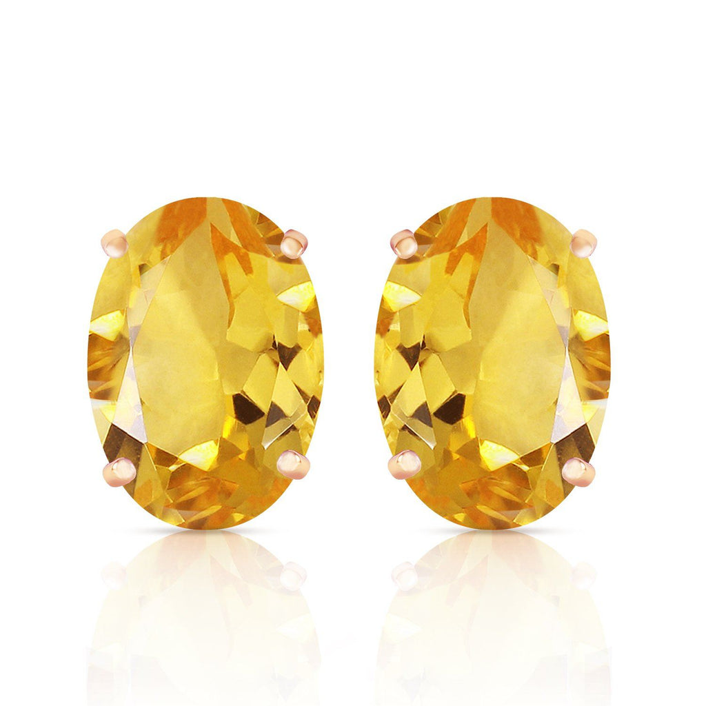 13 Carat 14K White Gold French Clips Earrings Natural Citrine
