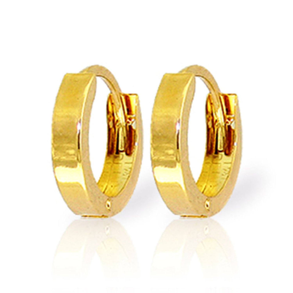 14K Gold Hoop Huggie Earrings