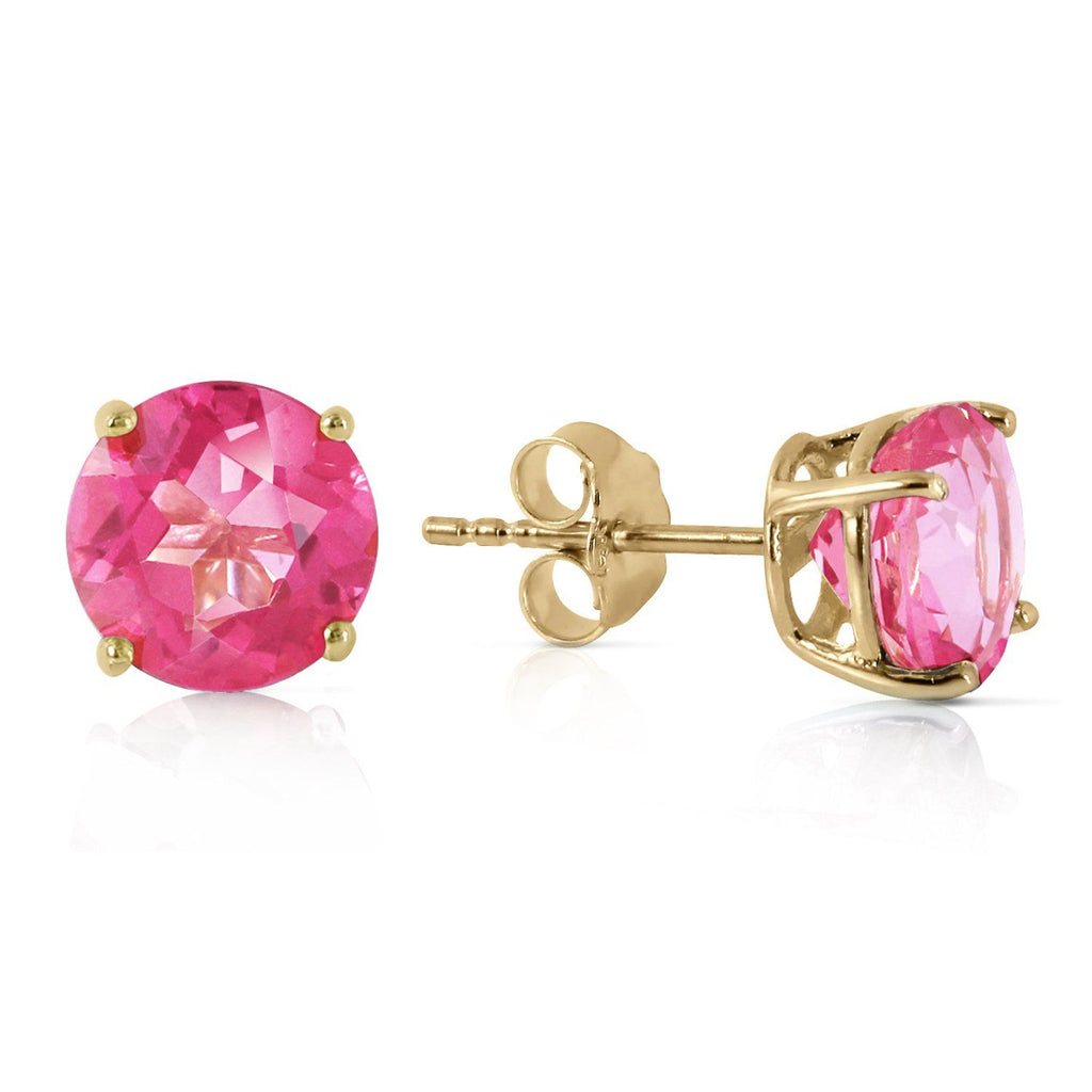 3.1 Carat 14K Gold Precisely Why Pink Topaz Earrings