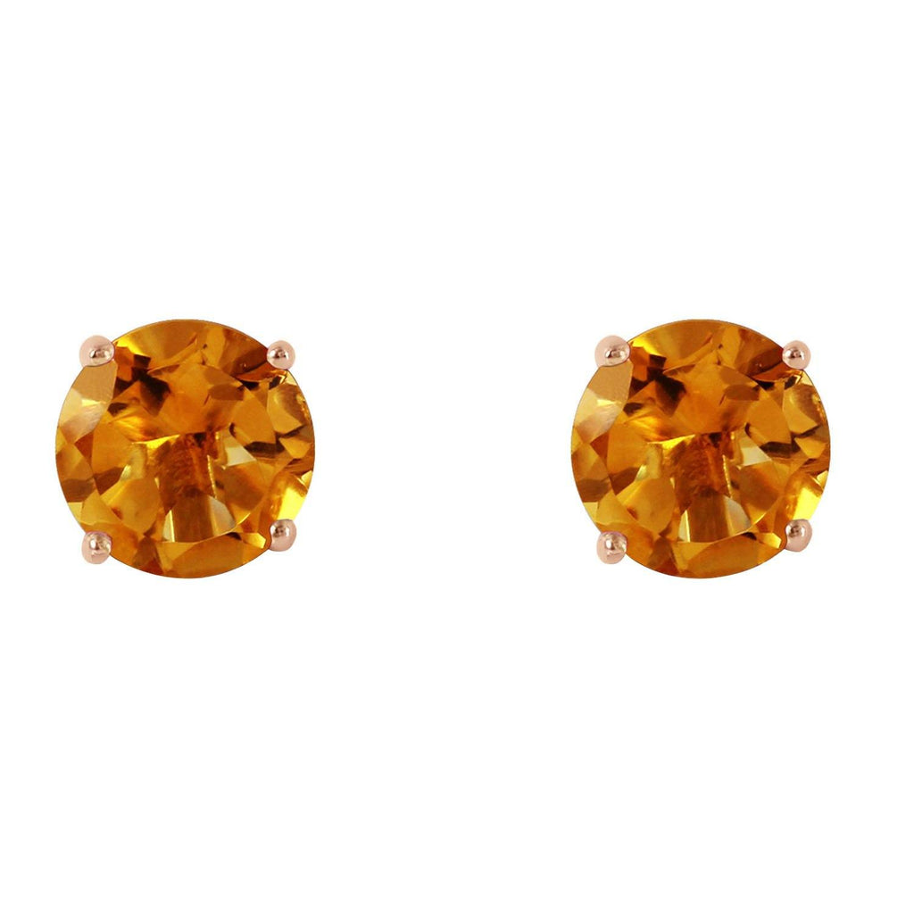 3.1 Carat 14K Rose Gold Anna Citrine Stud Earrings