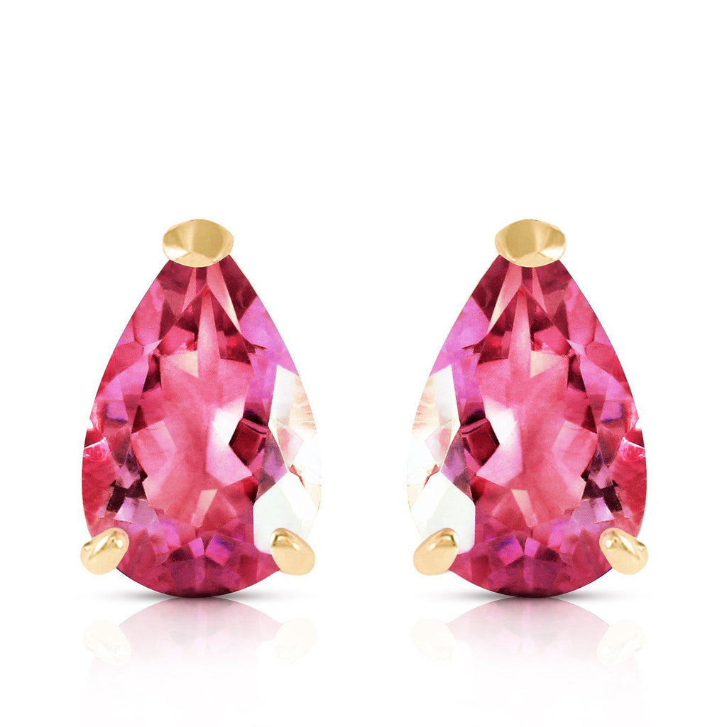 3.15 Carat 14K Gold Gem Of A Woman Pink Topaz Earrings