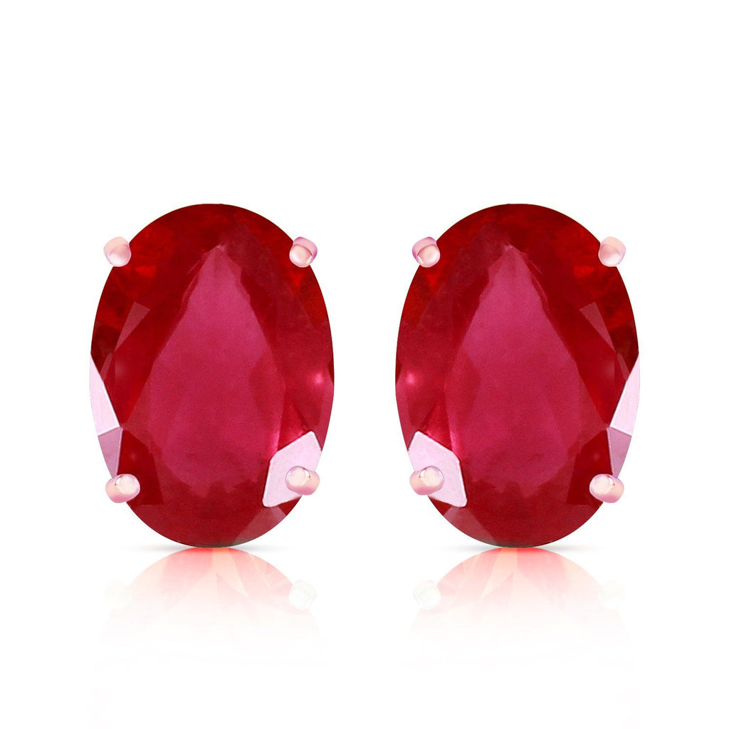 3.5 Carat 14K Rose Gold Allure Ruby Stud Earrings