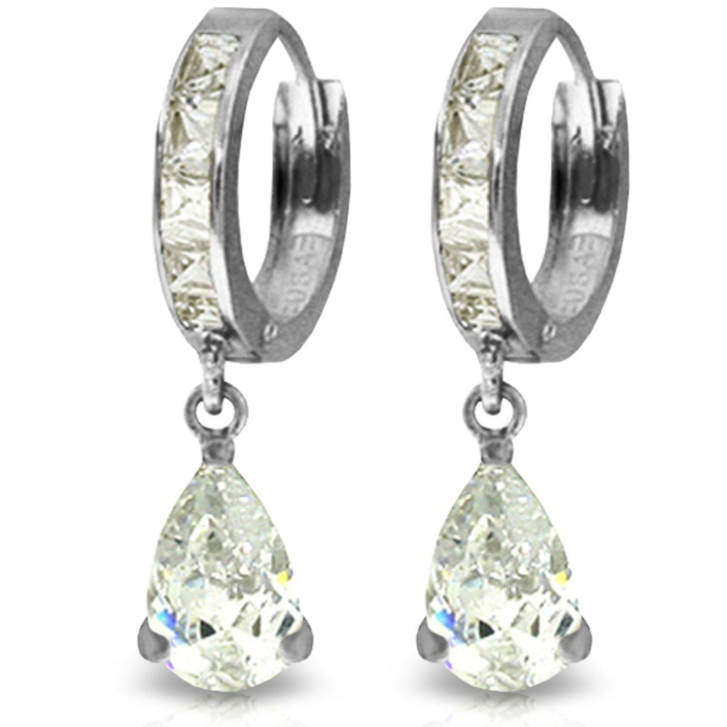 5.7 Carat 14K White Gold Lover And Beloved Cubic Zirconia Earrings