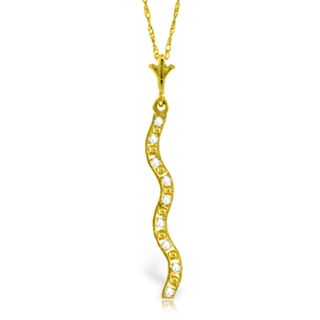 0.05 Carat 14K Gold Winding Road Diamond Necklace