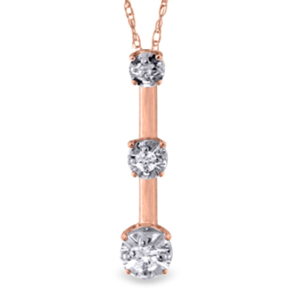 0.1 Carat 14K Rose Gold Diamond Necklace
