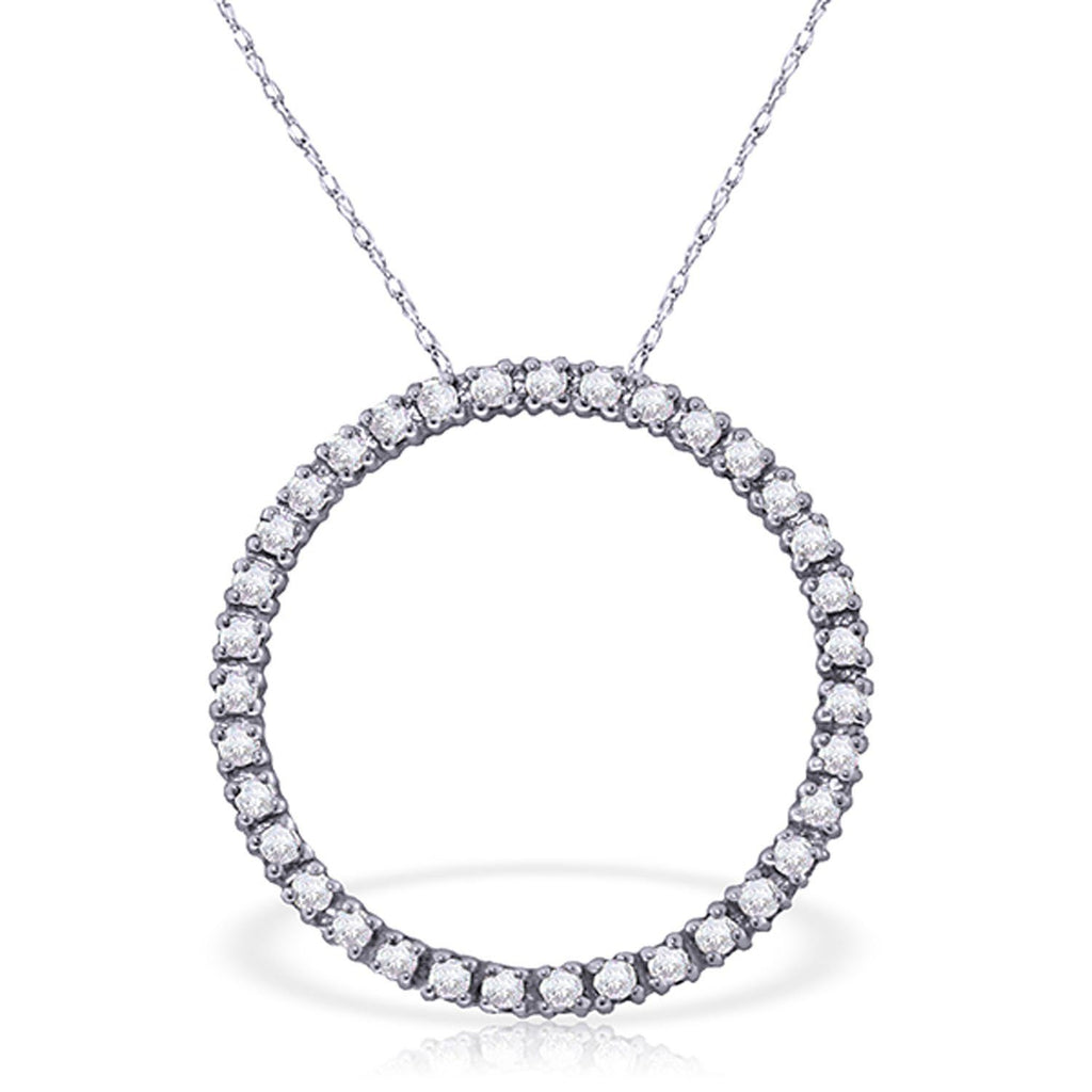 0.52 Carat 14K Gold Diamond Circle Of Love Necklace