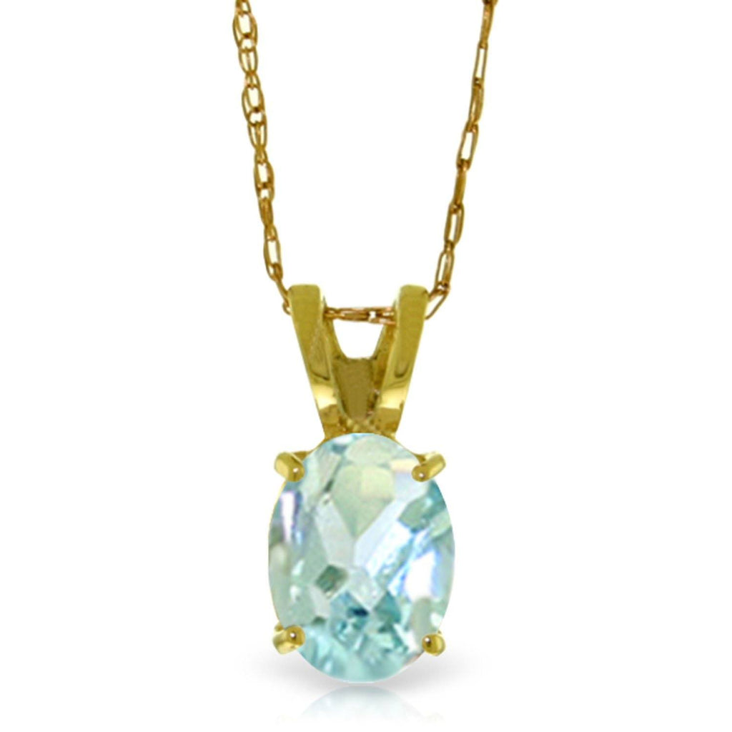 0.75 Carat 14K White Gold Seen 'em All Aquamarine Necklace