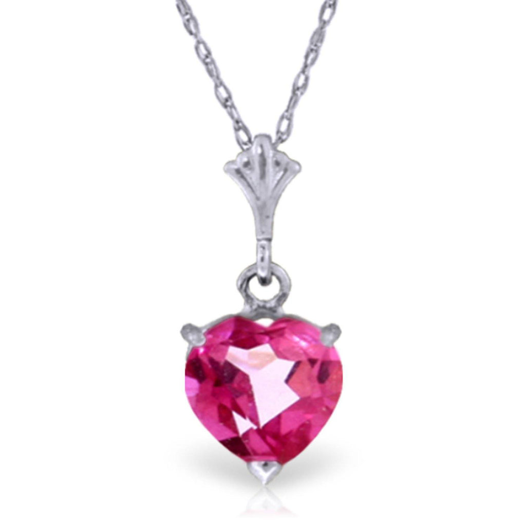 1.15 Carat 14K Gold As I Lay Pink Topaz Necklace
