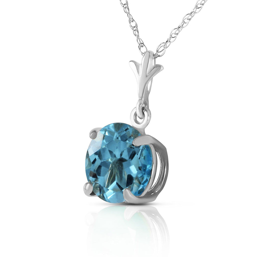 1.15 Carat 14K Gold Life Is Here Blue Topaz Necklace