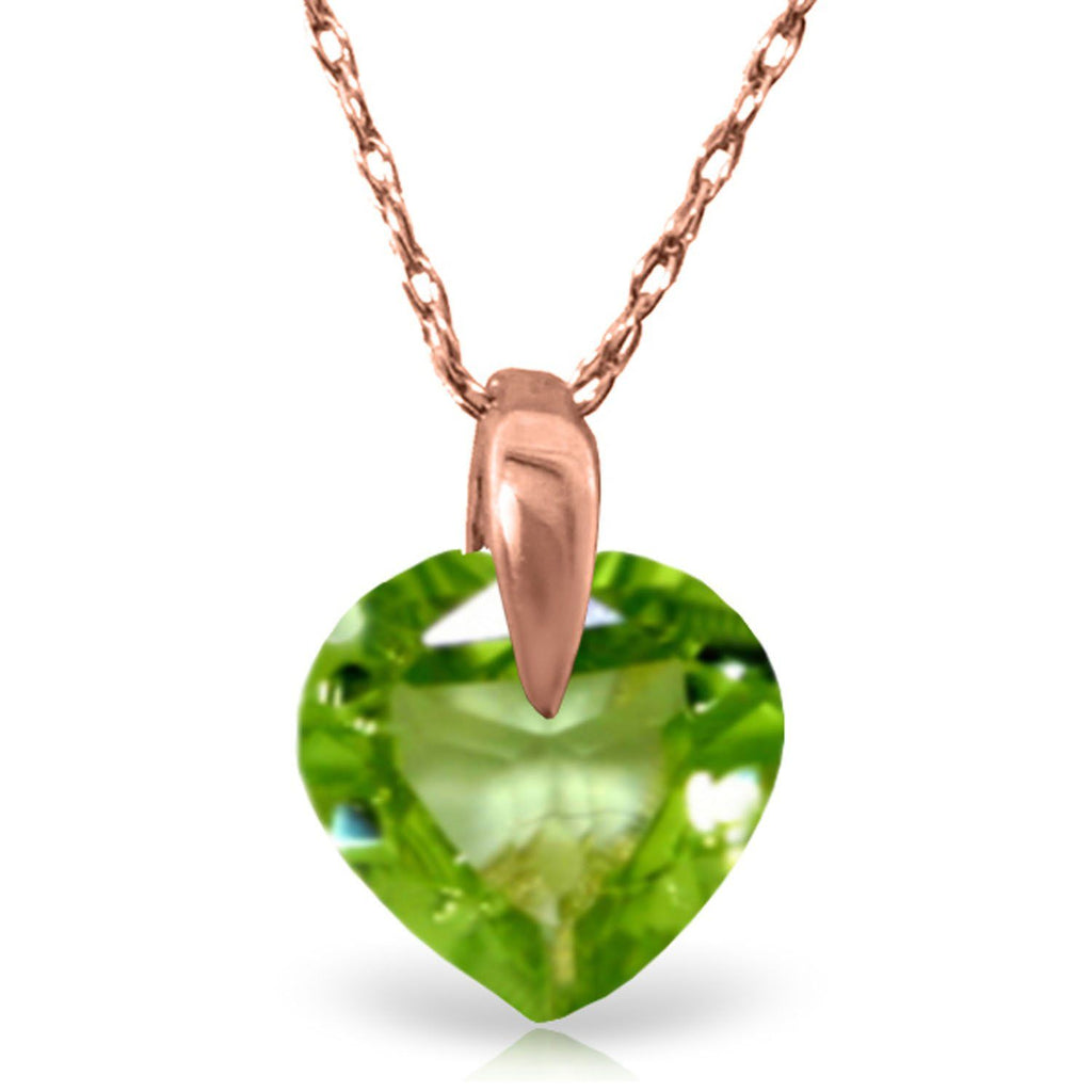 1.15 Carat 14K Gold Recollections Of Love Peridot Necklace