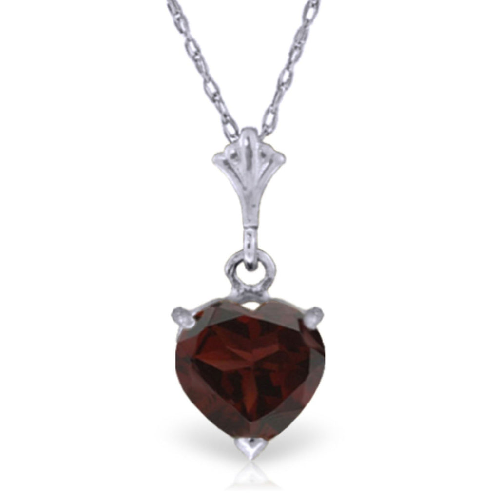 1.15 Carat 14K Rose Gold Lonely Heart Garnet Necklace
