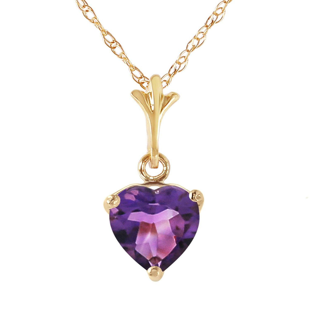 1.15 Carat 14K Rose Gold Necklace Natural Purple Amethyst