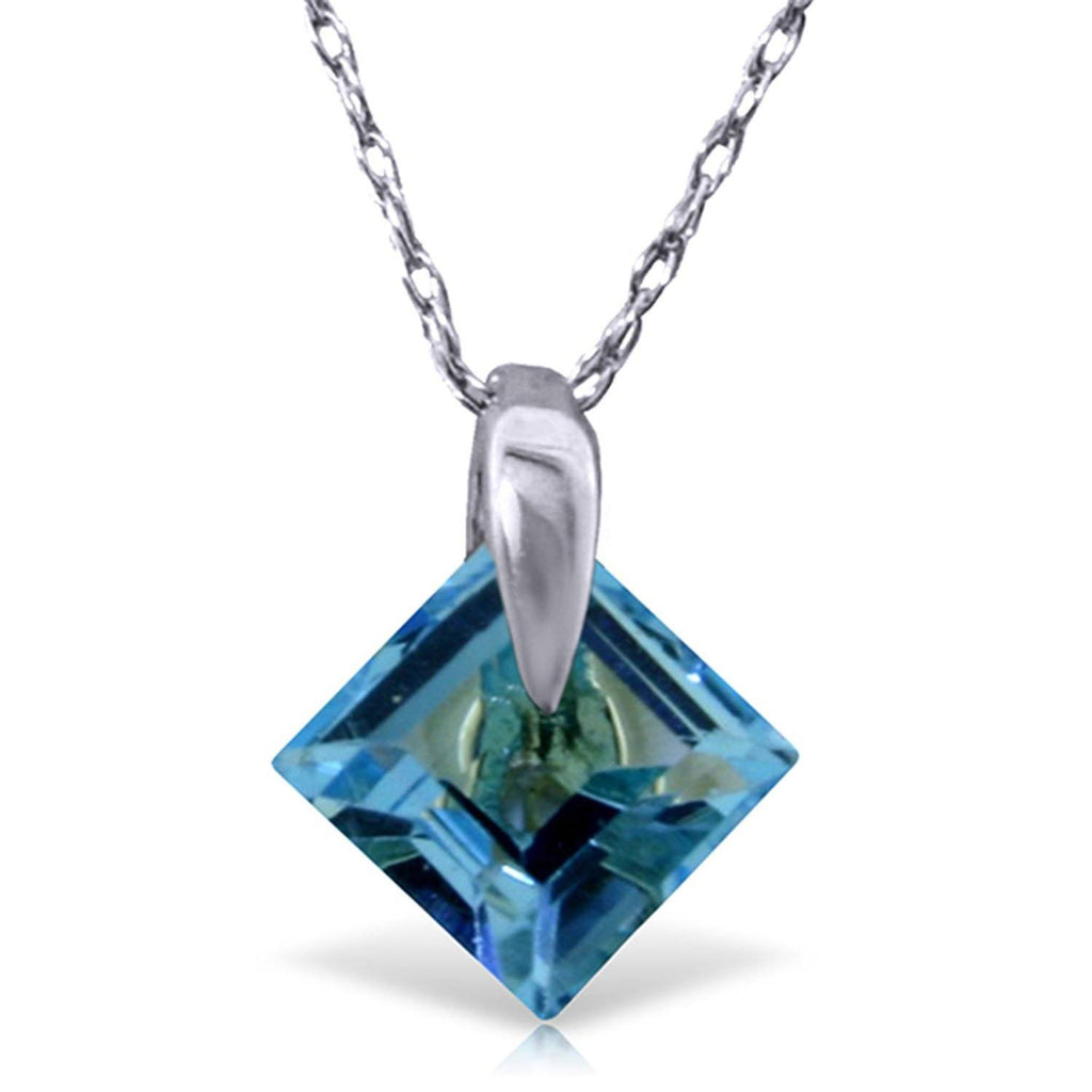 1.16 Carat 14K White Gold Here I Come Blue Topaz Necklace