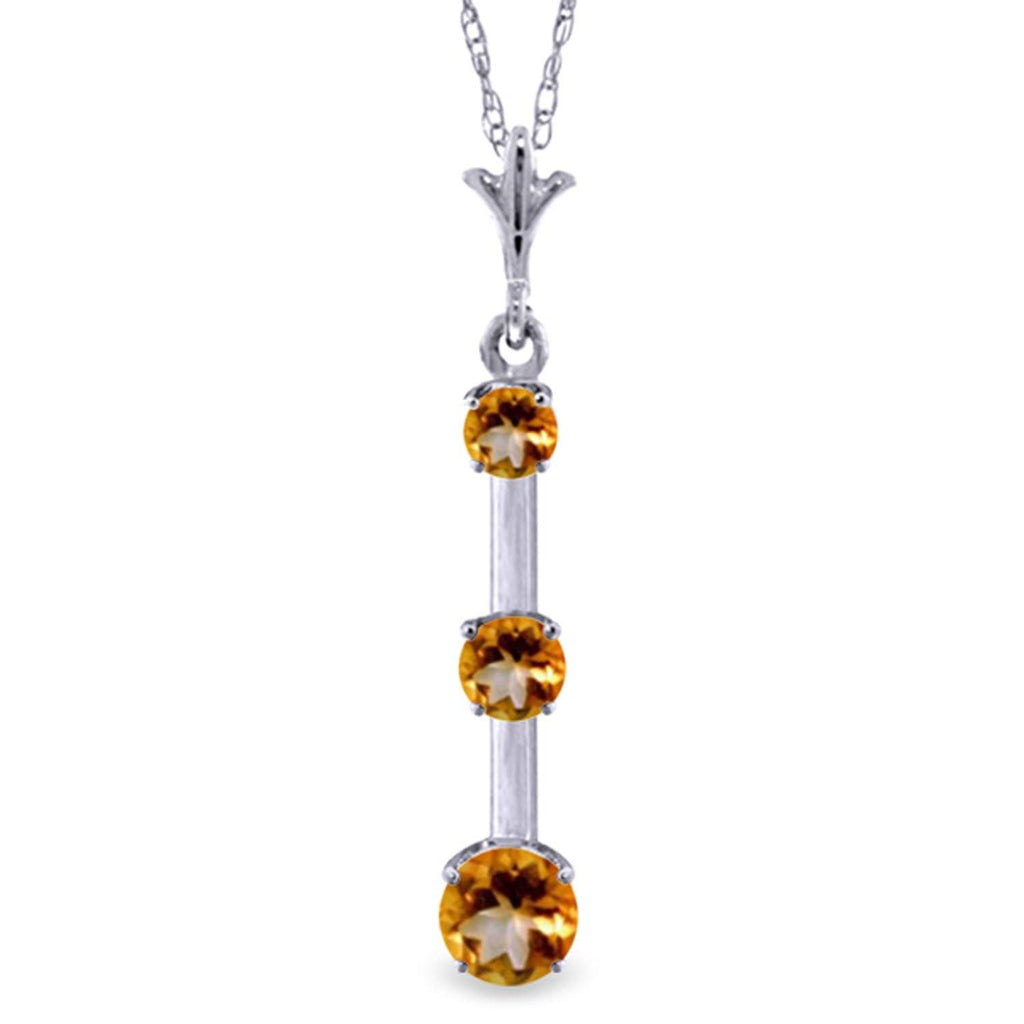 1.25 Carat 14K Gold Ray Of Hope Citrine Necklace