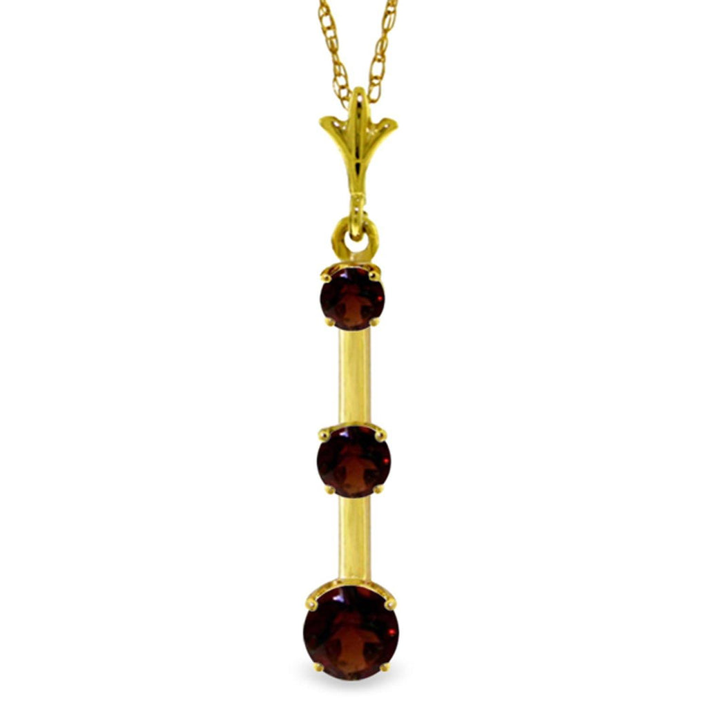 1.25 Carat 14K Rose Gold Generosity Garnet Necklace