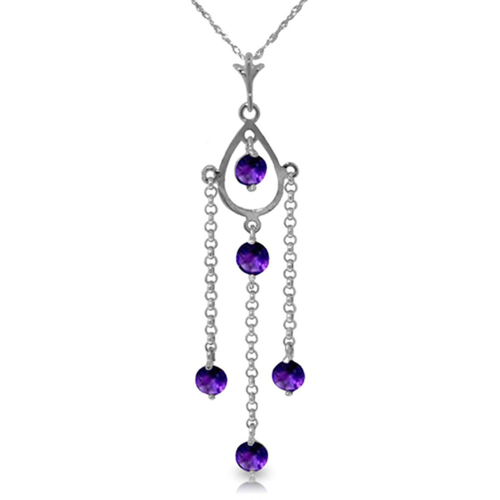 1.5 Carat 14K Gold Simply Sweet Amethyst Necklace
