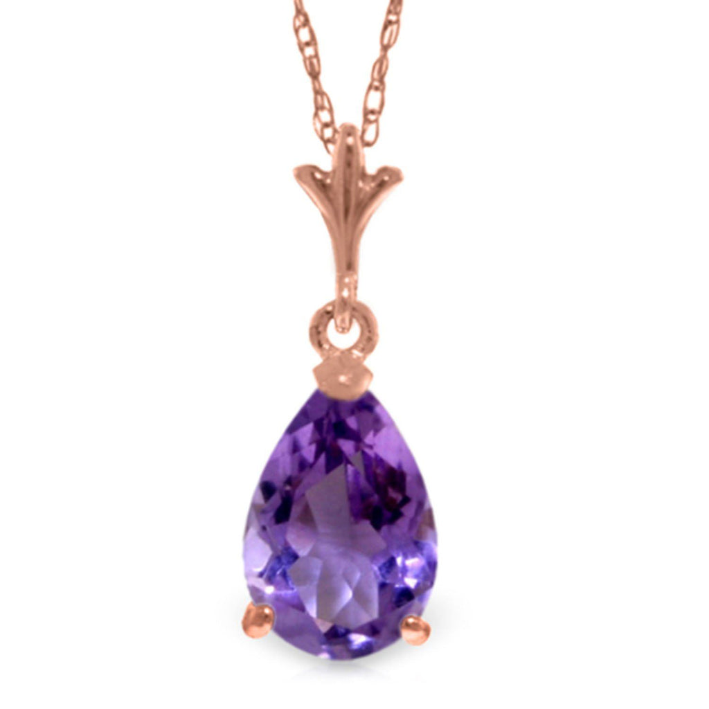 1.5 Carat 14K White Gold Conceive Amethyst Necklace