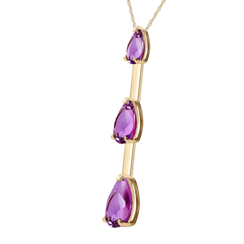 1.71 Carat 14K Gold Never w/ out Amethyst Necklace