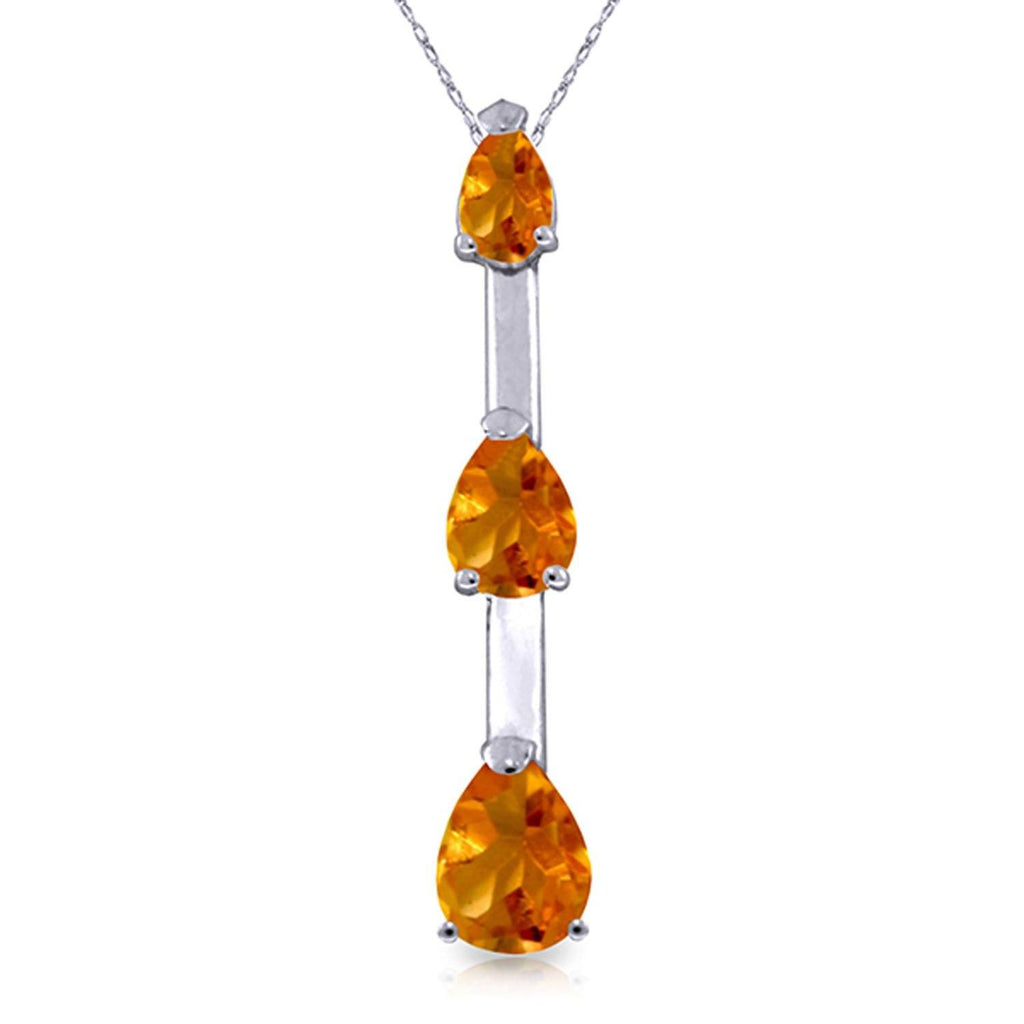 1.71 Carat 14K White Gold Life And More Citrine Necklace