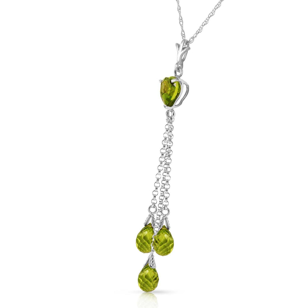 14K Rose Gold Briolette Peridot Necklace Series