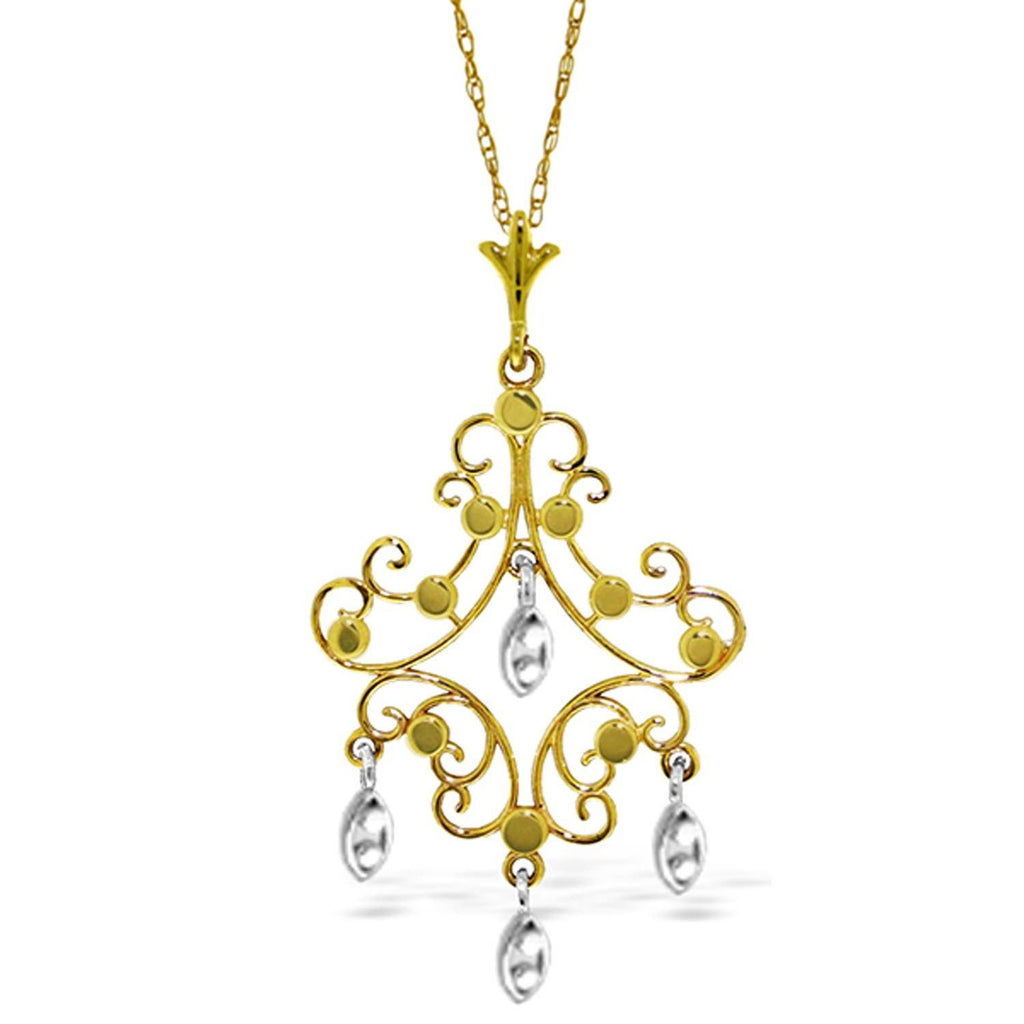 14K Rose Gold Chandelier Necklace