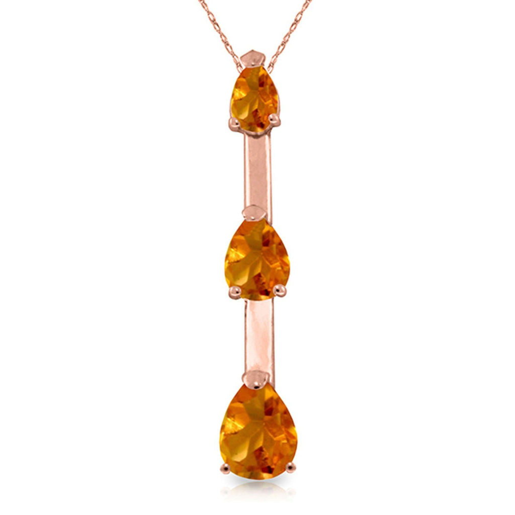 14K Rose Gold Citrine Certified Series Limited Edition Necklace