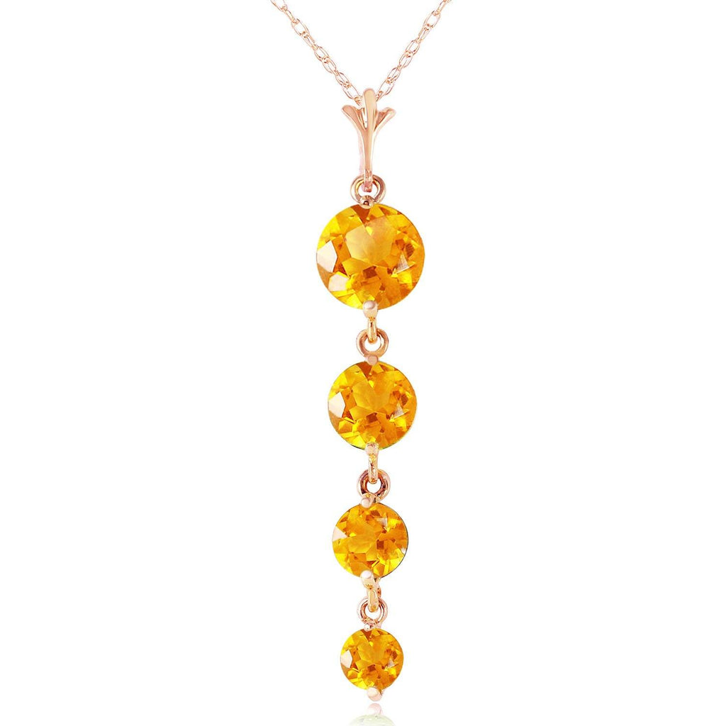 14K Rose Gold Citrine Deluxe Necklace