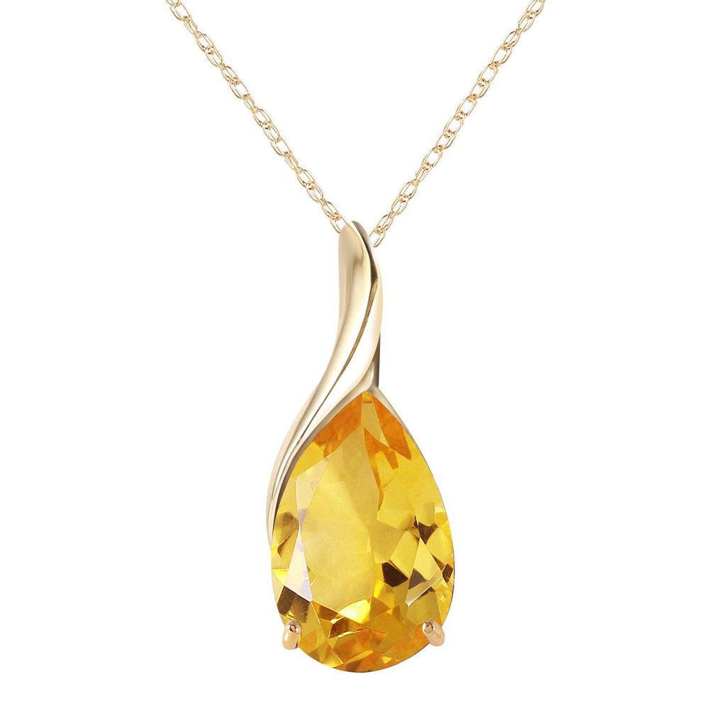 14K Rose Gold Citrine Gemstone Genuine Imperial Necklace