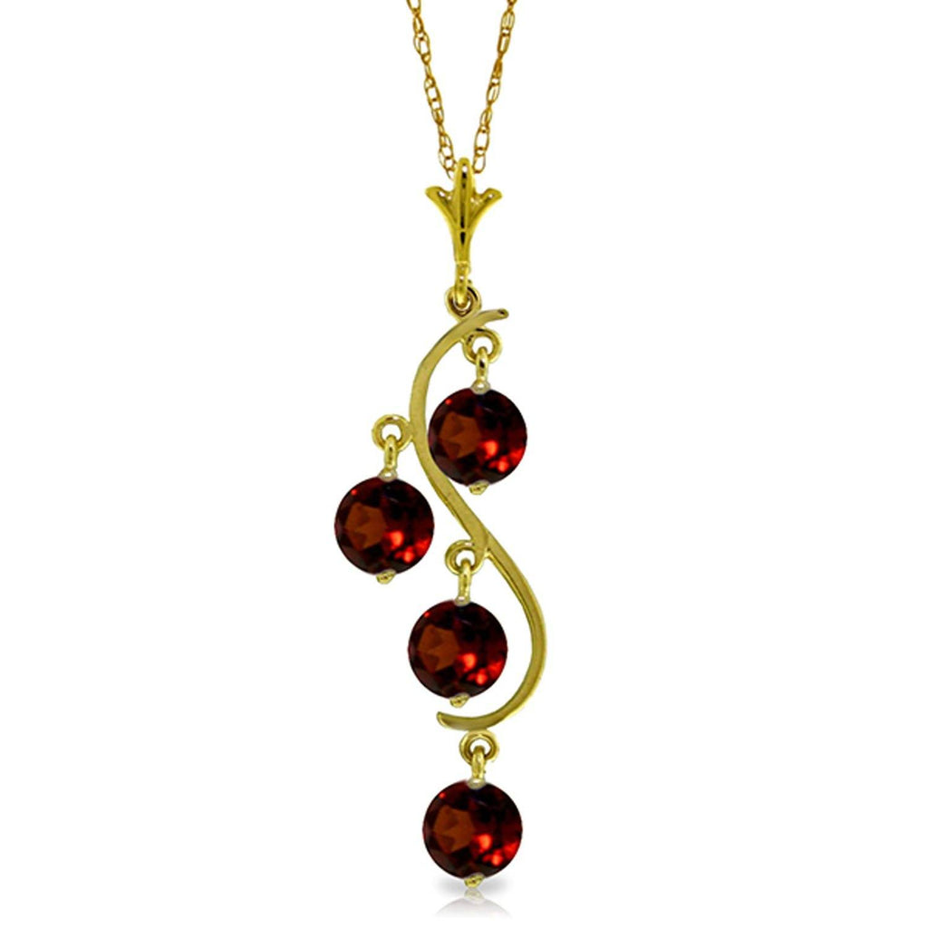 14K Rose Gold Garnet Jewelry Class New Necklace