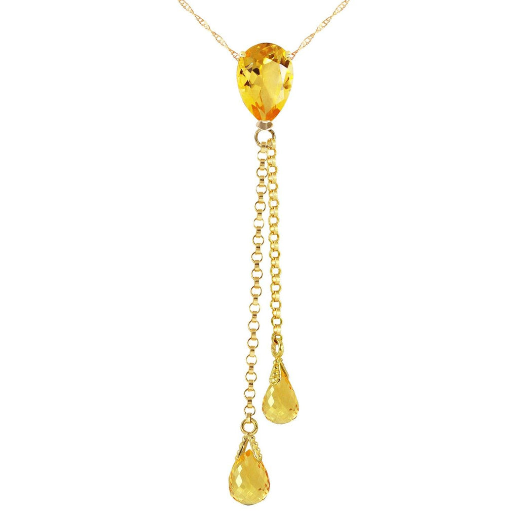 14K Rose Gold Necklace w/ Citrines