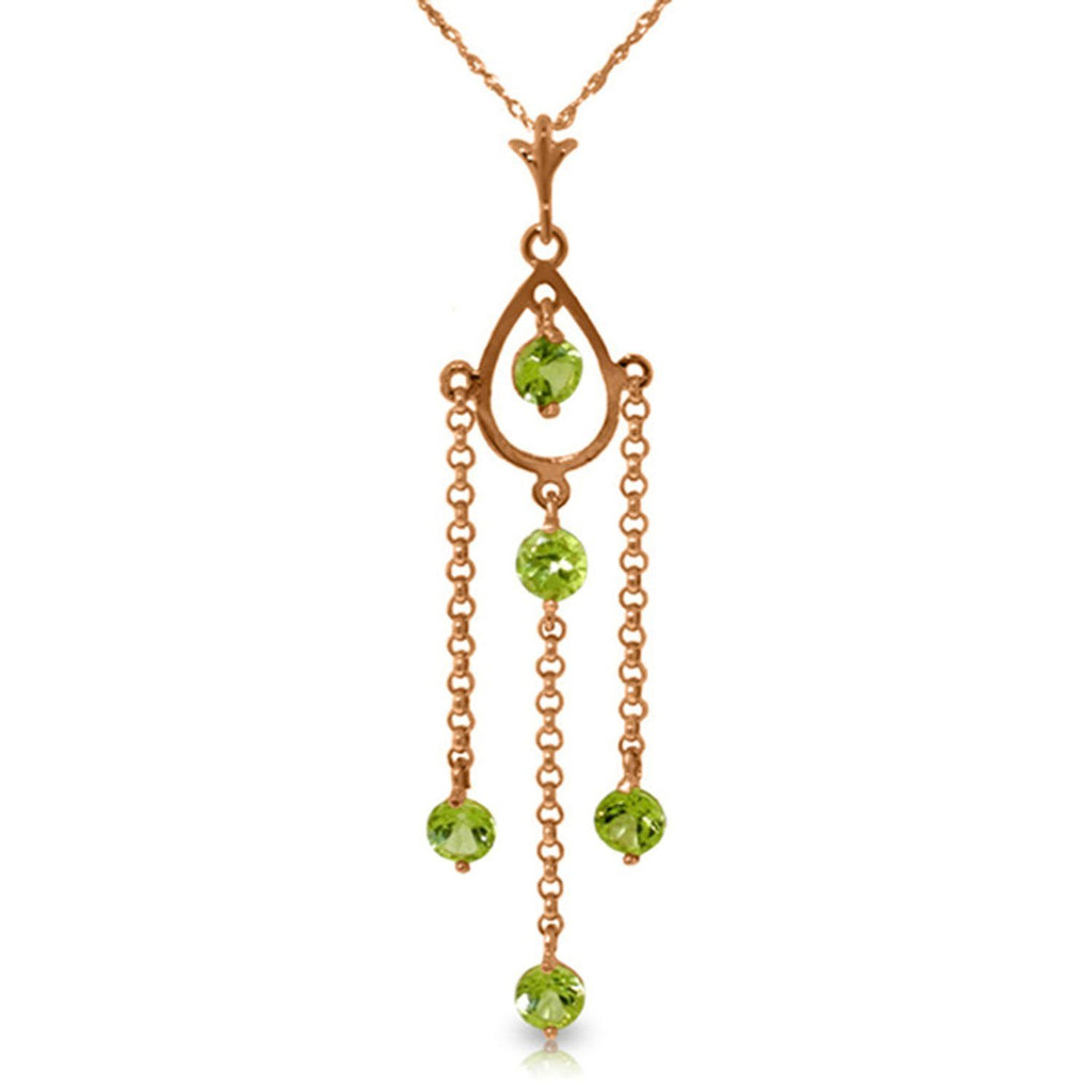 14K Rose Gold Peridot Necklace Jewelry Class Limited Edition