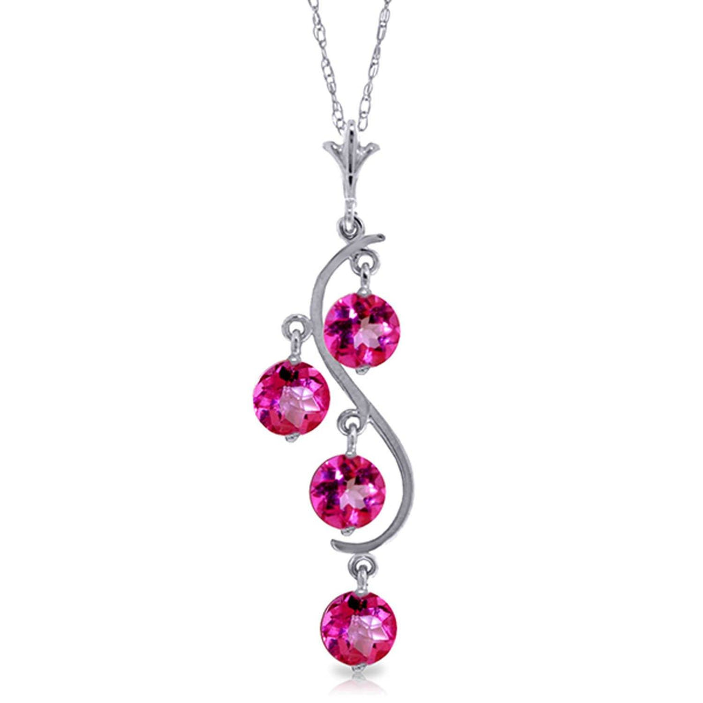 14K Rose Gold Pink Topaz Gemstone Limited Edition Necklace