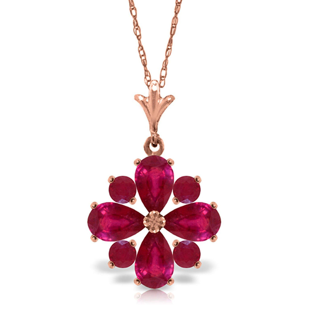 2.23 Carat 14K White Gold Invincible Ruby Necklace