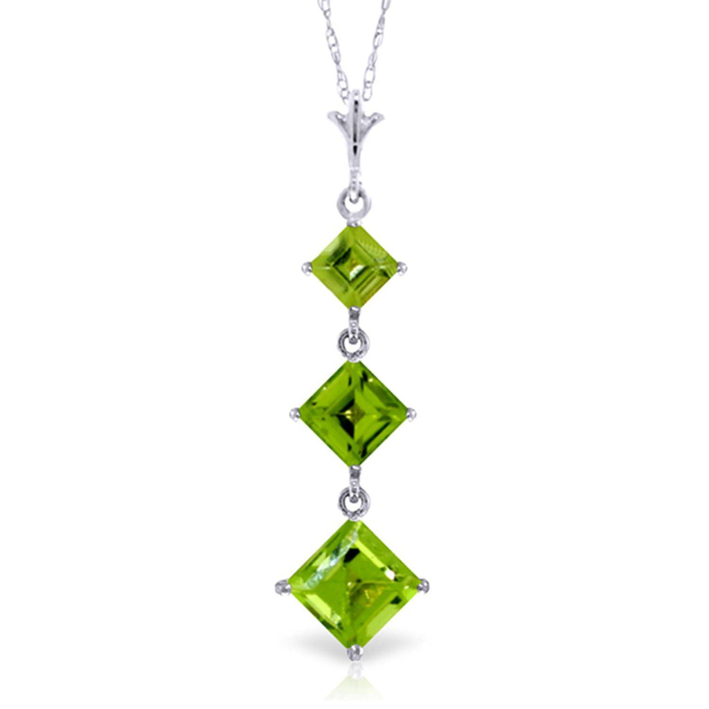 2.4 Carat 14K Gold Seal Your Love Peridot Necklace