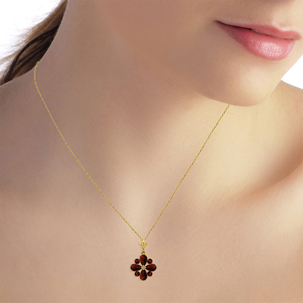 2.43 Carat 14K Rose Gold Winter Garnet Necklace