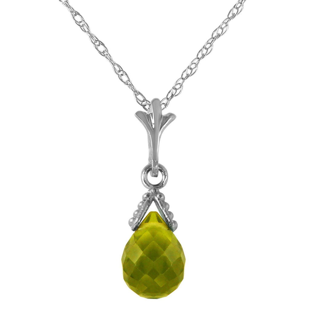 2.5 Carat 14K White Gold Midst Of Memory Peridot Necklace